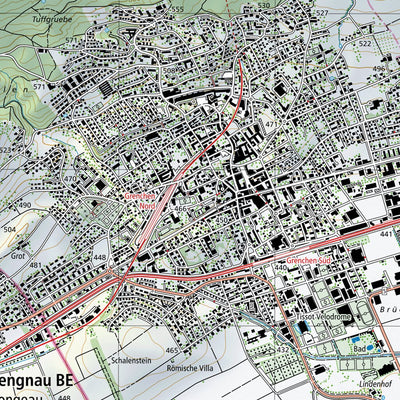 SwissTopo Les Bois, 1:25,000 digital map