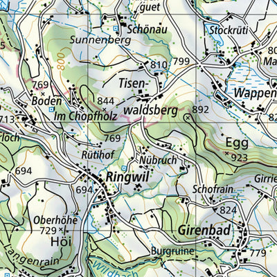 SwissTopo Rapperswil, 1:50,000 digital map