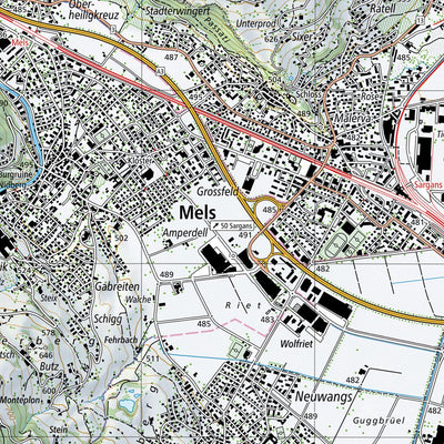 SwissTopo Sulzfluh, 1:25,000 digital map