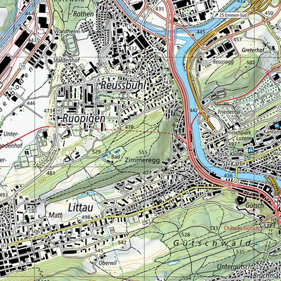 SwissTopo Sumiswald, 1:25,000 digital map