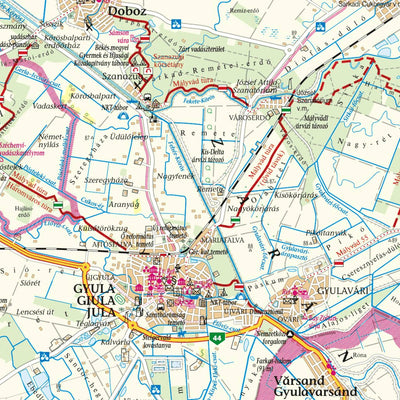 Szarvas András private entrepreneur Békés megye turista, biciklis térkép, Tourist and Biking Map, digital map