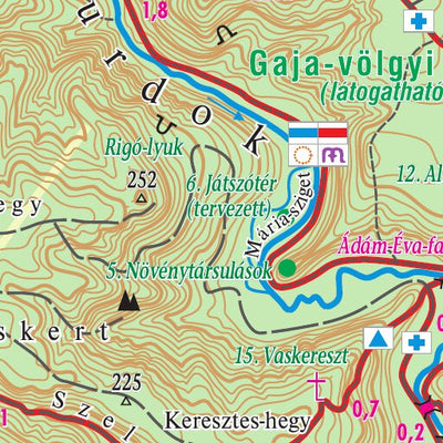 Szarvas András private entrepreneur Bodajk-Gajaszurdok turista-biciklis térkép, tourist-biking map, digital map