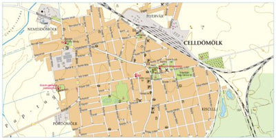 Szarvas András private entrepreneur Celldömölk city map, várostérkép digital map
