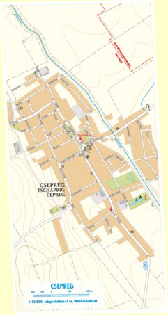 Szarvas András private entrepreneur Csepreg city map, várostérkép digital map