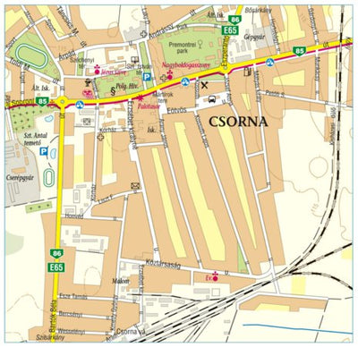 Szarvas András private entrepreneur Csorna city map, várostérkép digital map