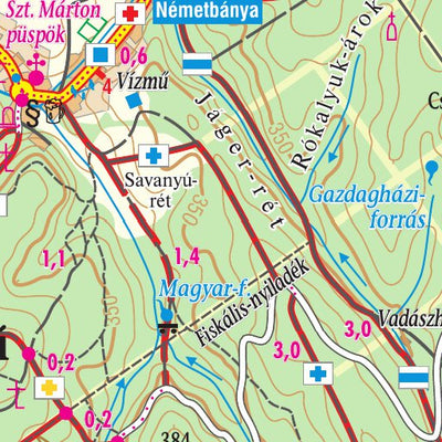 Szarvas András private entrepreneur Farkasgyepü, Németbánya-Csehbánya turista,-biciklis térkép, tourist-biking map digital map