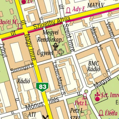 Szarvas András private entrepreneur Győr várostérkép (kelet ), city map (East), digital map