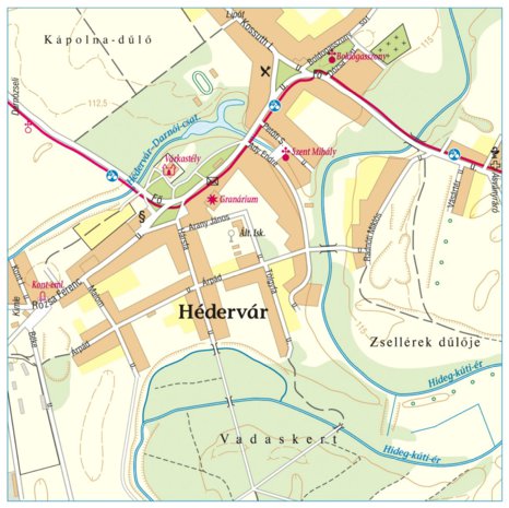 Szarvas András private entrepreneur Hédervár city map, várostérkép digital map