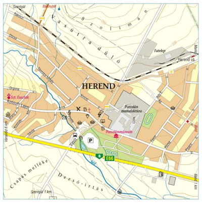 Szarvas András private entrepreneur Herend city map, várostérkép digital map