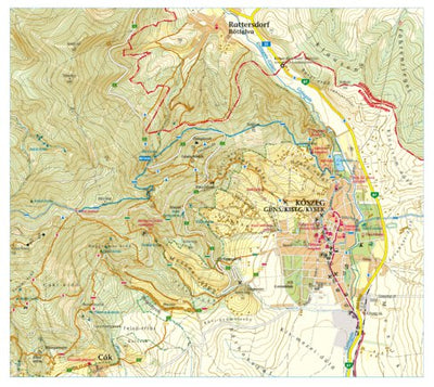 Szarvas András private entrepreneur Kőszeg környéke turistatérkép, Kőszeg (Güns) environs tourist map digital map