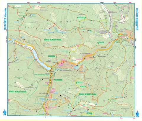Szarvas András private entrepreneur Lillafüred turista-biciklis térkép, tourist-biking map digital map