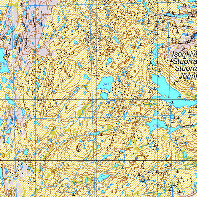 Tapio Palvelut Oy / Karttakeskus Nuorgam Näätämöjoki Sevettijärvi, Topokartta 1:50 000 digital map