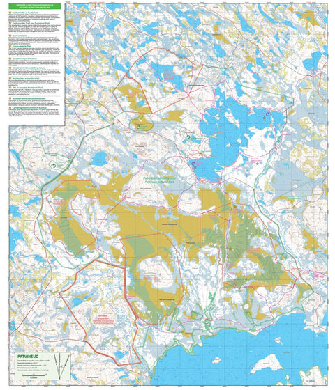 Tapio Palvelut Oy / Karttakeskus Patvinsuon kansallispuisto 1:25 000 digital map