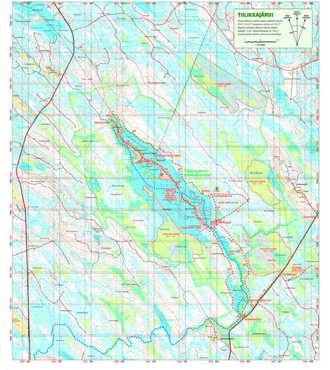 Tapio Palvelut Oy / Karttakeskus Tiilikkajärven kansallispuisto 1:25 000 digital map