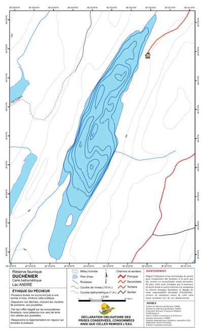 TERFA André (lac) - Bathymétrie digital map
