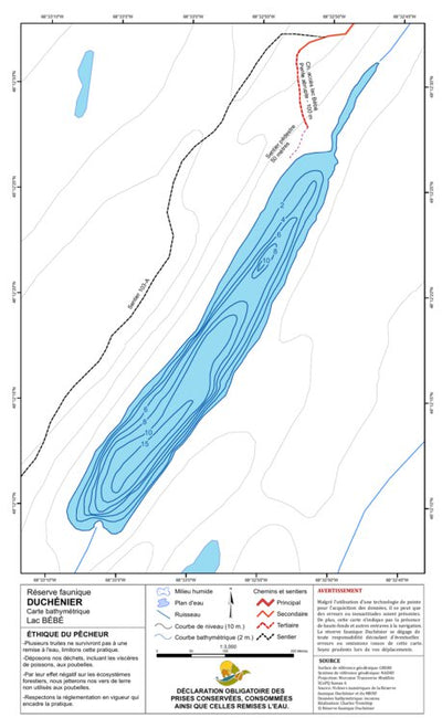 TERFA Bébé (lac) - Bathymétrie digital map