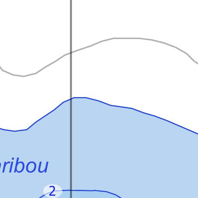 TERFA Caribou (lac) - Bathymétrie digital map