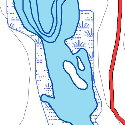 TERFA Croche (lac) - Bathymétrie digital map