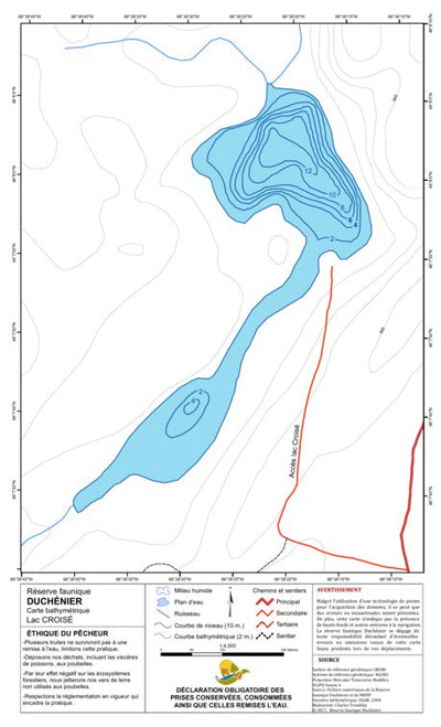 TERFA Croisé (lac) - Bathymétrie digital map