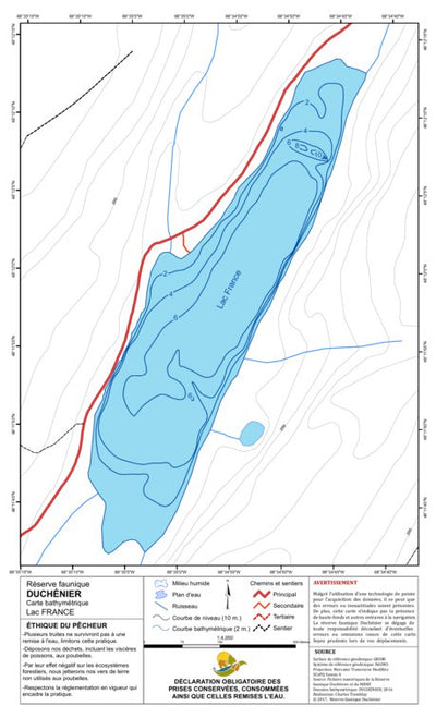 TERFA France (lac) - Bathymétrie digital map