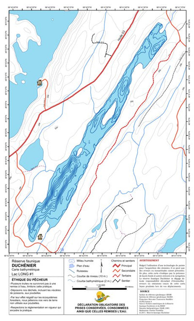 TERFA Long #1 (lac) - Bathymétrie digital map