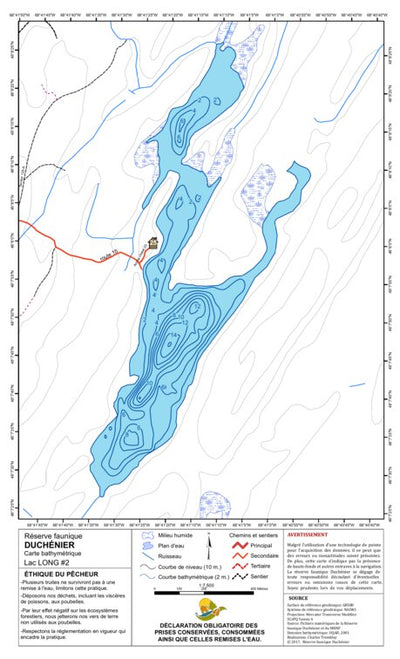 TERFA Long #2 (lac) - Bathymétrie digital map