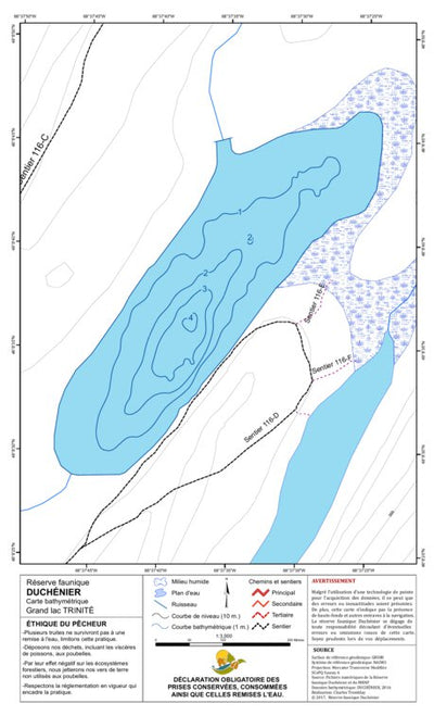 TERFA Trinité (Grand lac) - Bathymétrie digital map