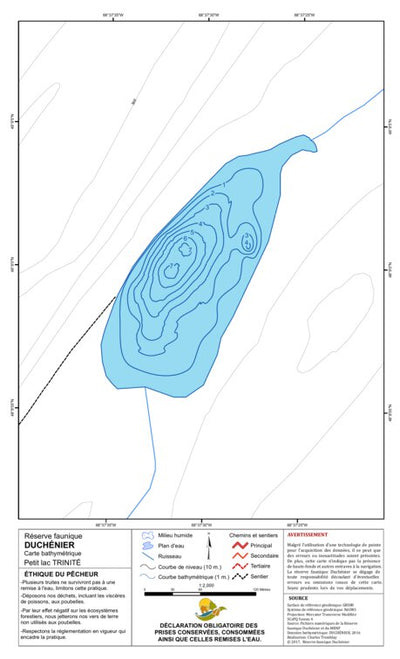 TERFA Trinité (Petit lac) - Bathymétrie digital map