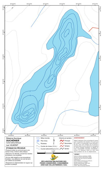 TERFA Vilmont (lac) - Bathymétrie digital map