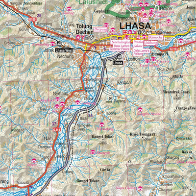 terraQuest Tibet 1:400 000 digital map