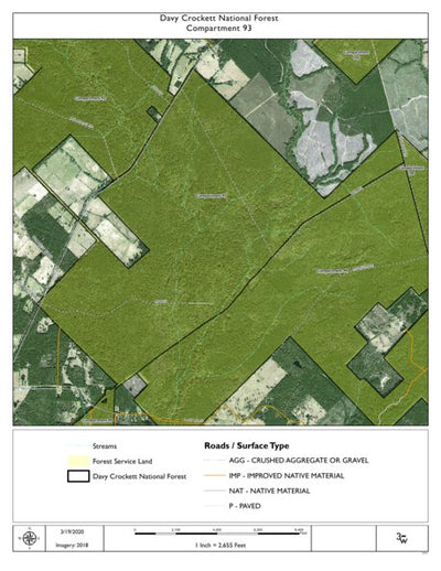 Three Bar Mapping Solutions Individal Compartment Map of the Davy Crockett National Forest v113 digital map