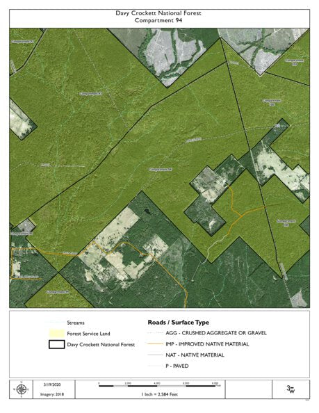 Three Bar Mapping Solutions Individal Compartment Map of the Davy Crockett National Forest v114 digital map