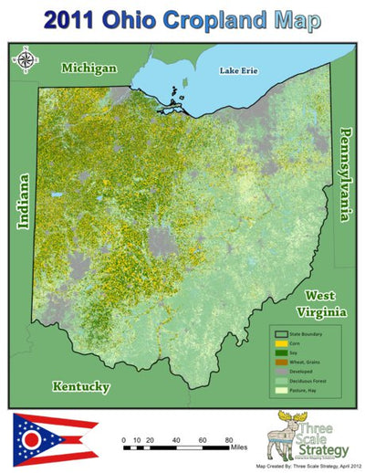 Three Scale Strategy 2011 Ohio Cropland Map digital map