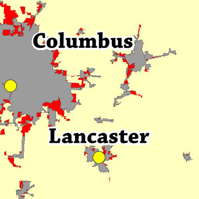 Three Scale Strategy Ohio Urban Growth 2000-2010 digital map