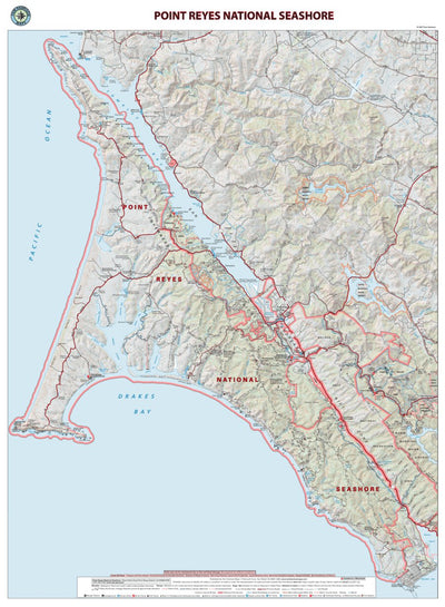 Tom Harrison Maps Pt Reyes National Seashore digital map