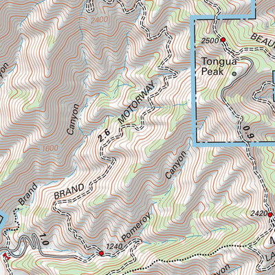 Tom Harrison Maps Verdugo Mountains digital map