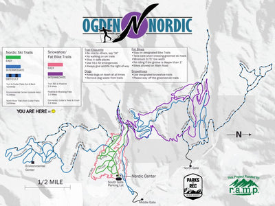 Trails Foundation of Northern Utah Ogden Nordic Winter Map digital map