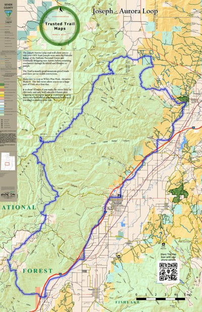 Trusted Trail Maps Inc. Joseph - Aurora Loop Utah digital map