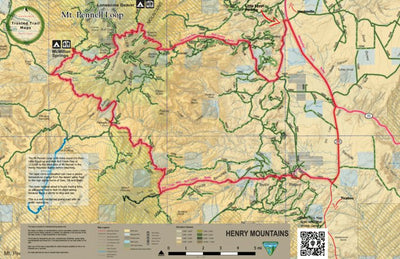 Trusted Trail Maps Inc. Mt Pennell Loop - North Lake Powell Utah digital map