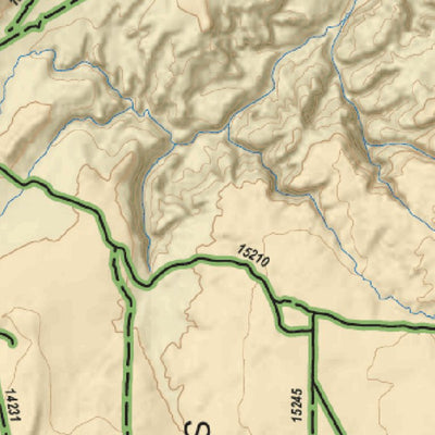 Trusted Trail Maps Inc. Poison Spring Canyon to Dirty Devil river - North Lake Powell Utah digital map