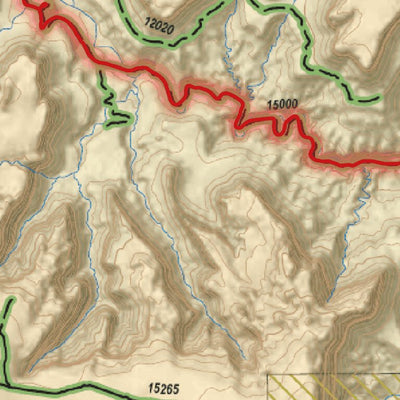 Trusted Trail Maps Inc. Poison Spring Canyon to Dirty Devil river - North Lake Powell Utah digital map