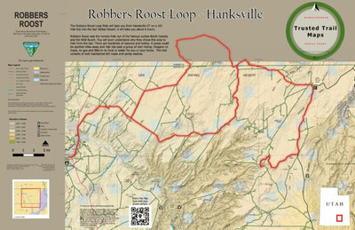 Trusted Trail Maps Inc. Robbers Roost Trail - Hanksville Utah digital map