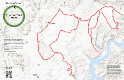 Trusted Trail Maps Inc. Ticaboo Mesa - North Lake Powell Utah digital map