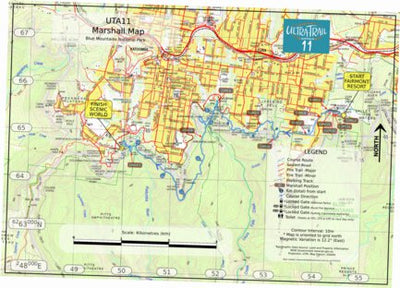 Ultra-Trail Australia Course Setters Map UTA11 2019 digital map