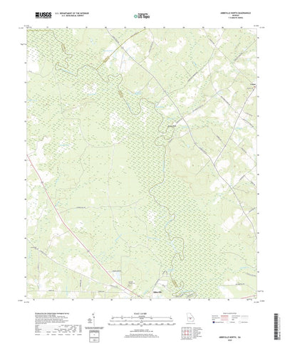 United States Geological Survey Abbeville North, GA (2020, 24000-Scale) digital map