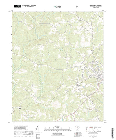 United States Geological Survey Abbeville West, SC (2020, 24000-Scale) digital map