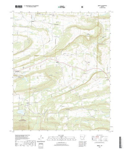 United States Geological Survey Abbott, AR (2020, 24000-Scale) digital map