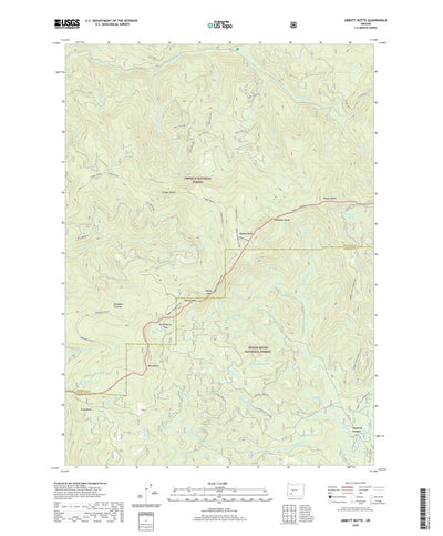 United States Geological Survey Abbott Butte, OR (2020, 24000-Scale) digital map