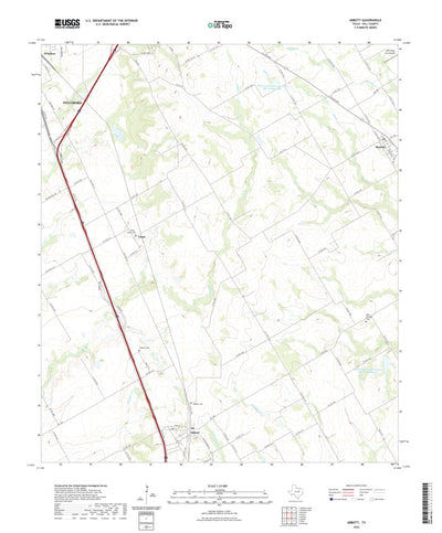 United States Geological Survey Abbott, TX (2022, 24000-Scale) digital map