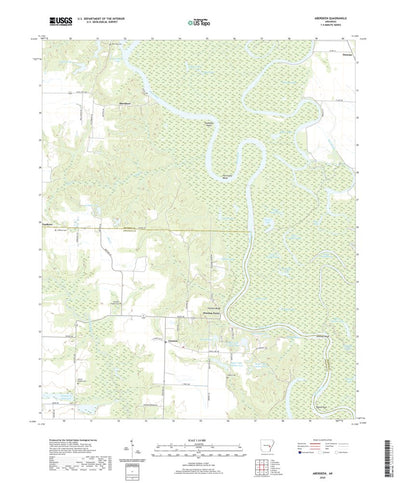 United States Geological Survey Aberdeen, AR (2020, 24000-Scale) digital map